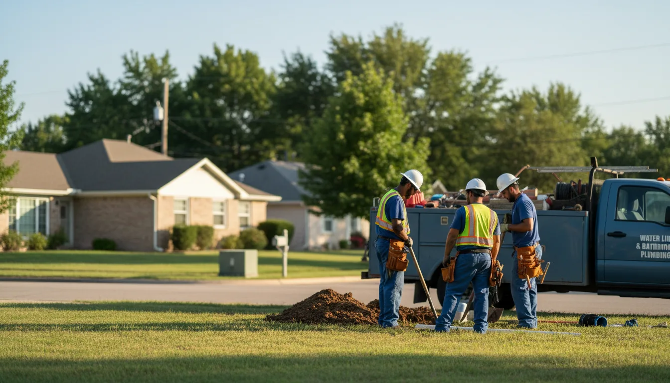 Residential water line and bathroom plumbing service in Leetsdale, PA